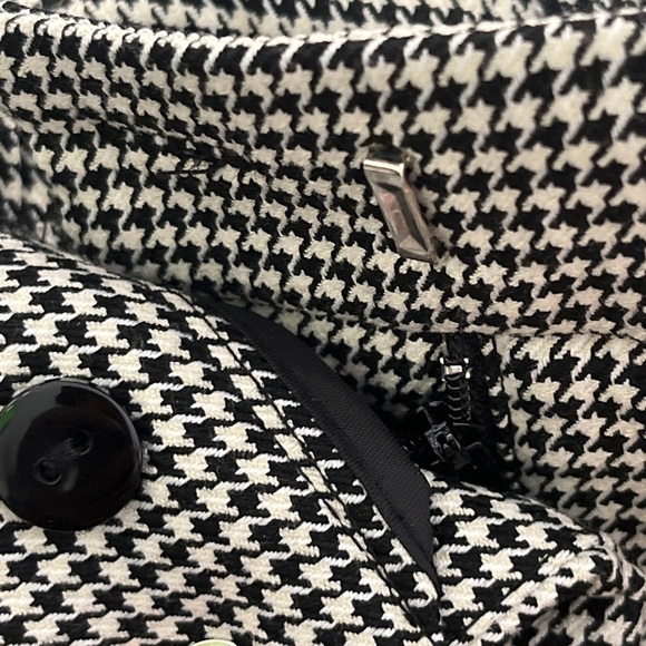 Zara Basic Plaid Pants Womens Size Medium Regular Fit Stretch Waist Straight Leg - Picture 8 of 10